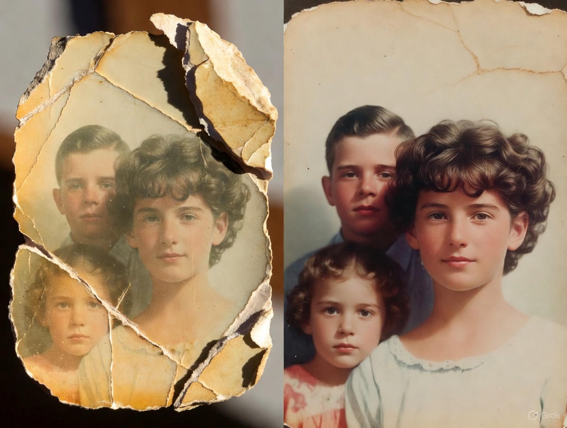 How to Restore Ancestry Photos for Your Family Tree (Before & After Guide)