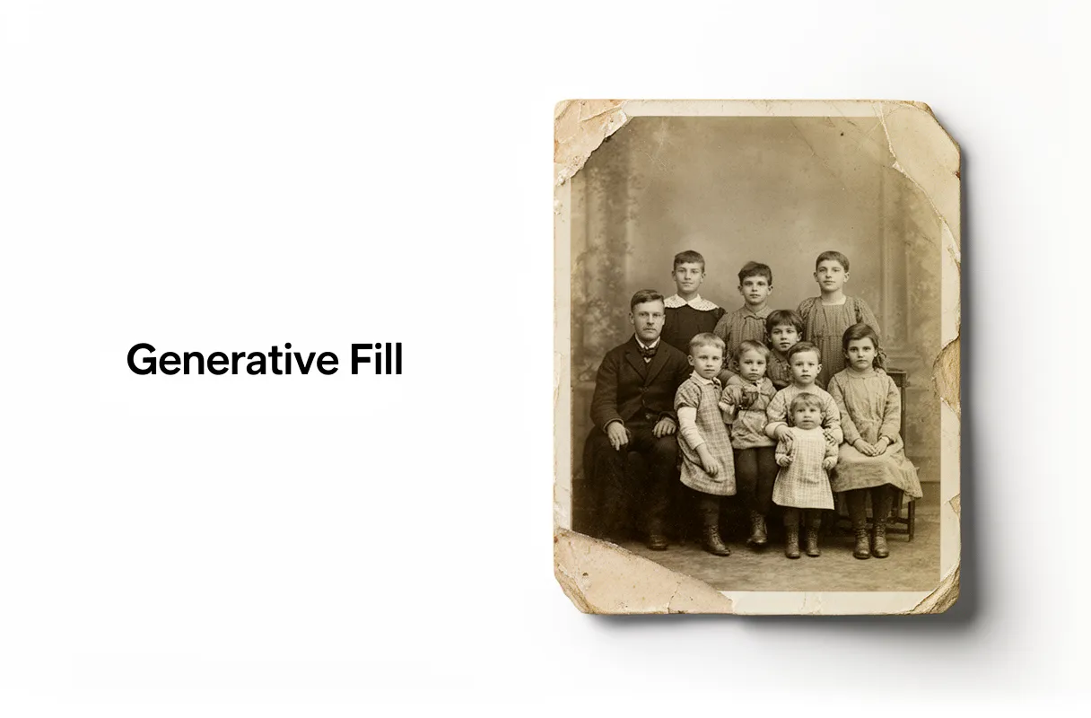 Photoshop Generative Fill vs. Purpose-Built AI for Old Family Photos