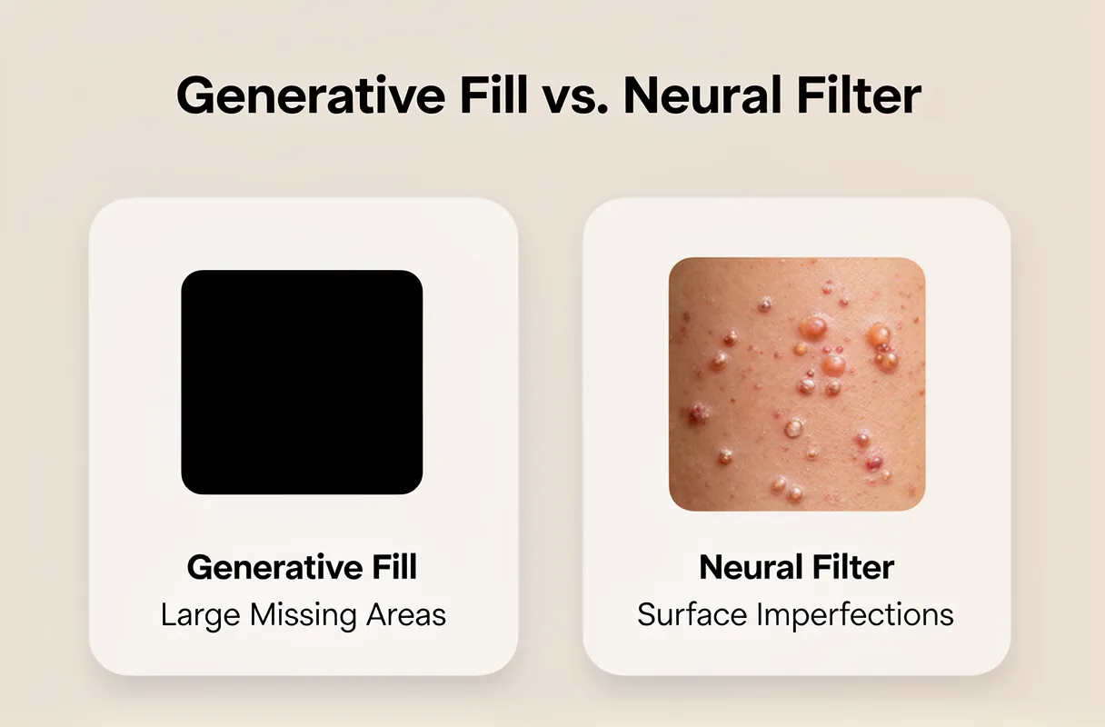 When to Choose Which: Generative Fill vs. Neural Filter