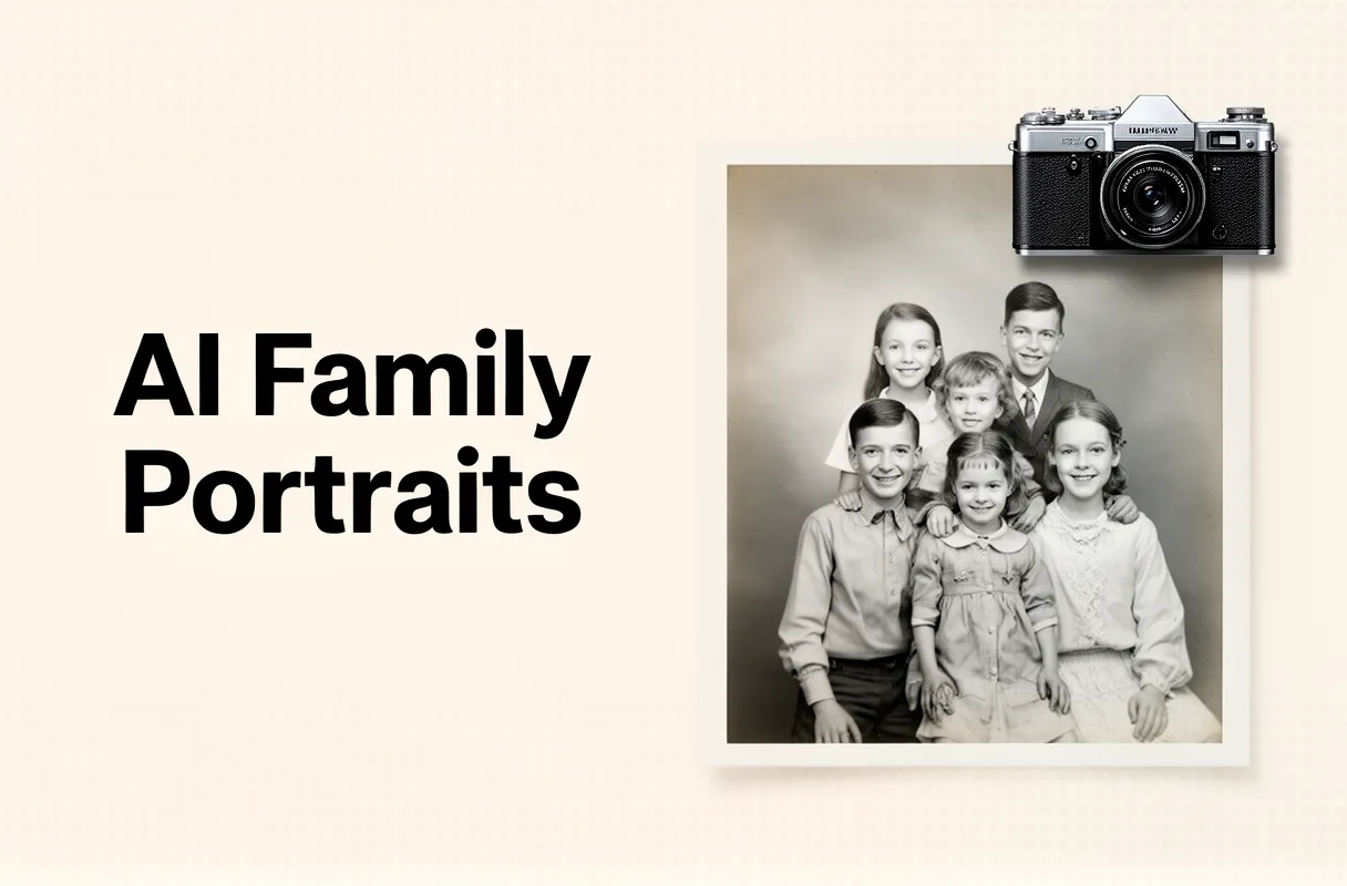 How to Create a Vintage Black & White Family Portrait Composite