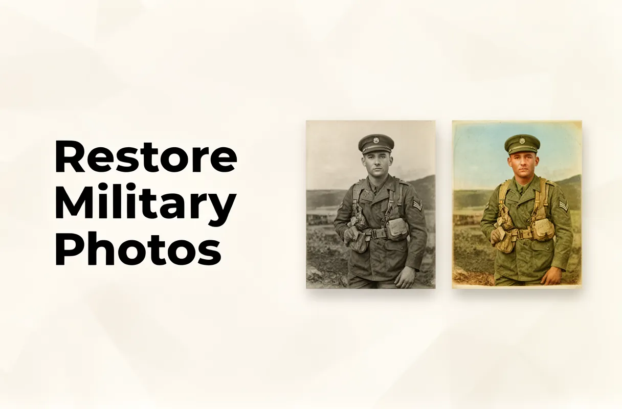 How to Restore and Colorize Old Military Photos Online with AI