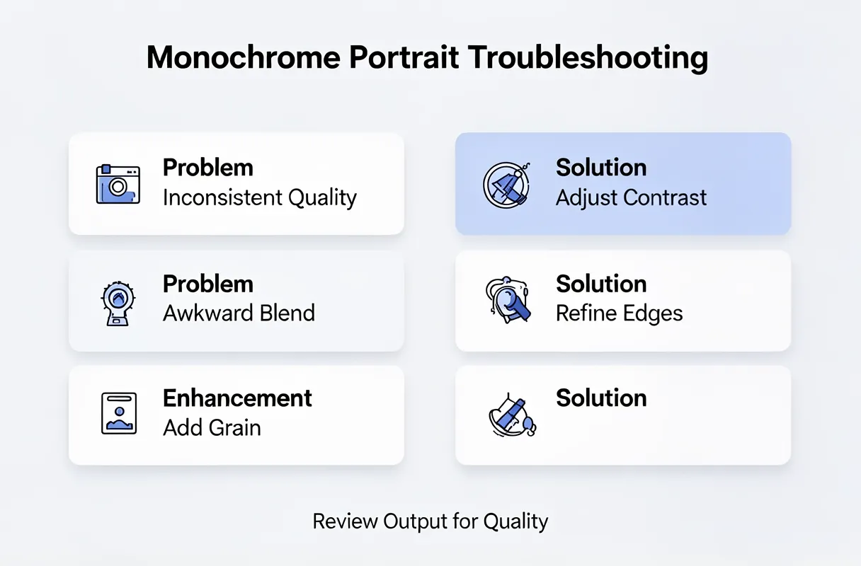 Troubleshooting Common Issues & Enhancing Your Monochrome Portrait